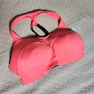 NWOT • Nike sports bra | pink and black | supportive cups | size large (D-E)